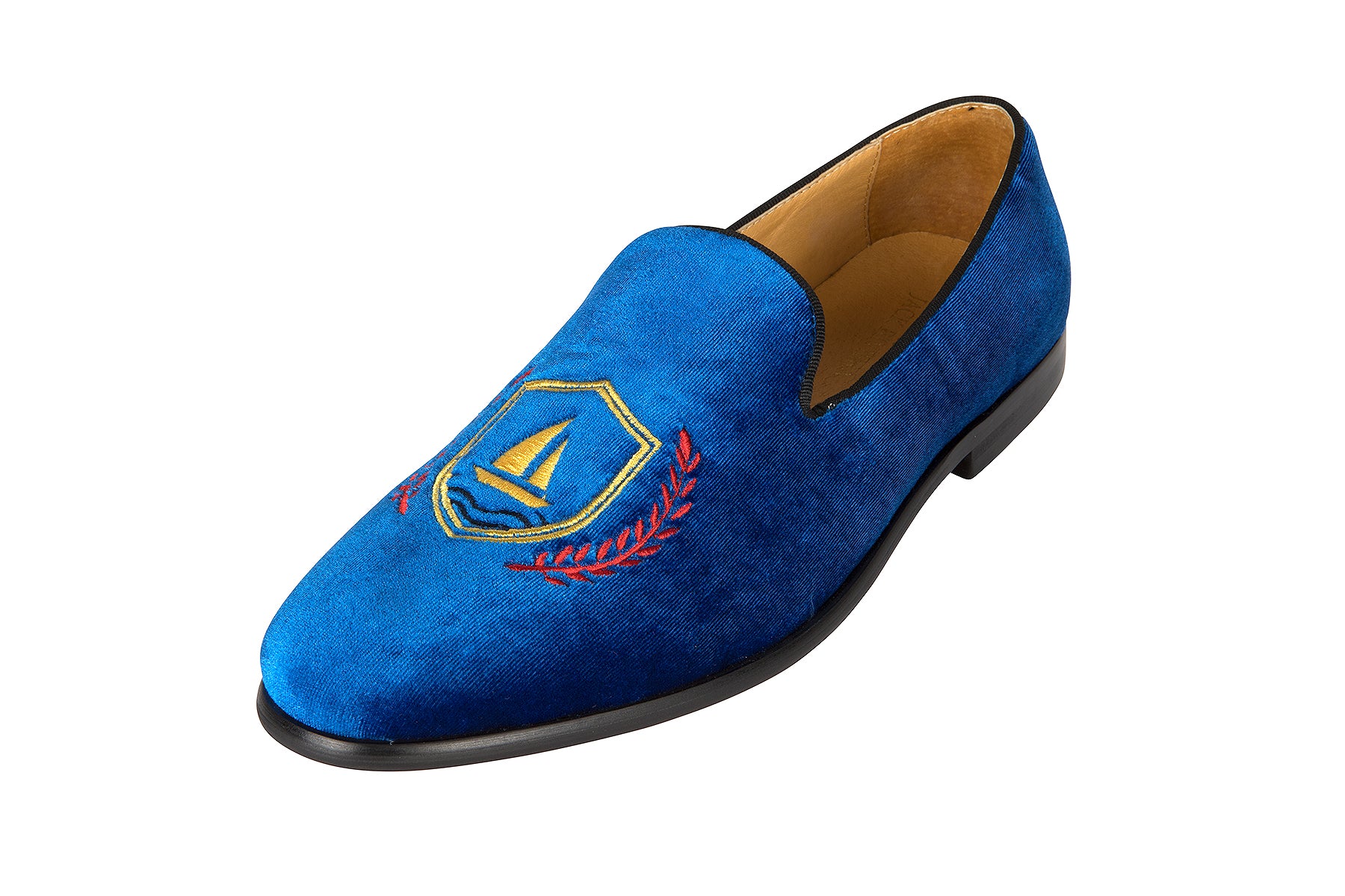 Squadron Jacks Blue | Handmade Velvet Men's Loafer - Jack Riviera Squadron Jacks Blue | Handmade Velvet Men's Loafer - Jack Riviera