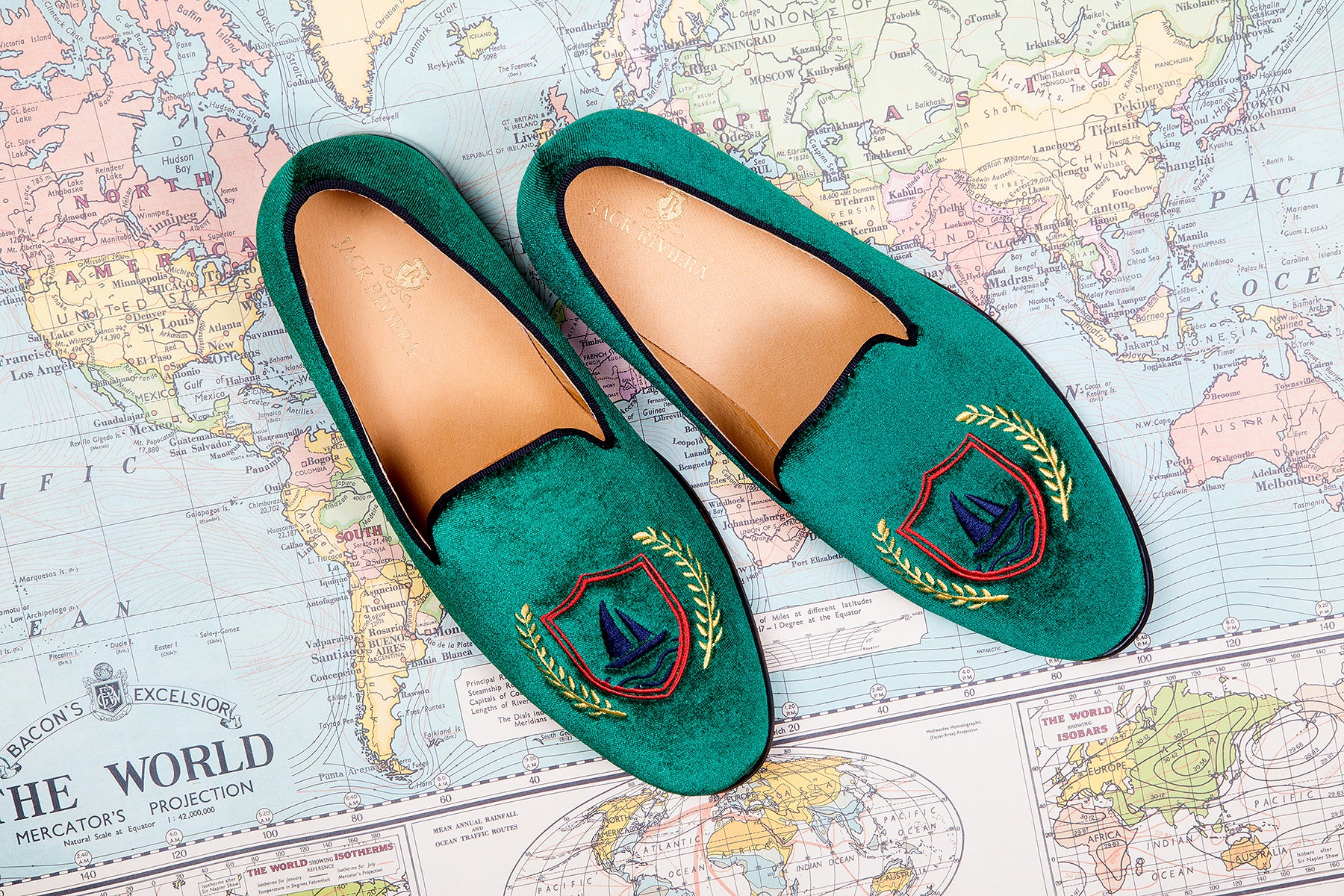 Squadron Jacks Green | Handmade Velvet Men's Loafer - Jack Riviera Squadron Jacks Green | Handmade Velvet Men's Loafer - Jack Riviera